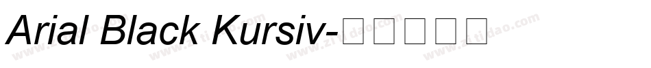 Arial Black Kursiv字体转换